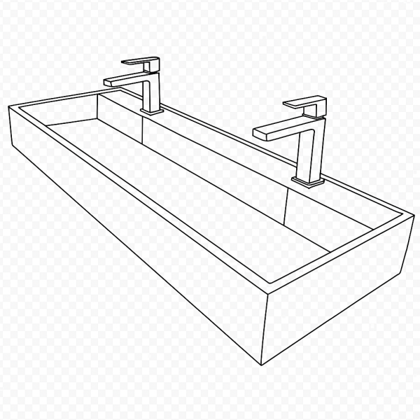 Enzer Double Counter Top Basin - Image 3