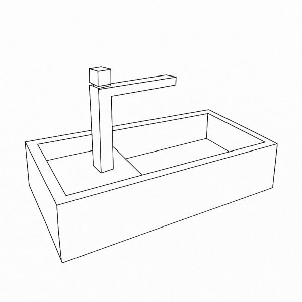 Aqualuxe Wall Mounted Basin - Image 3